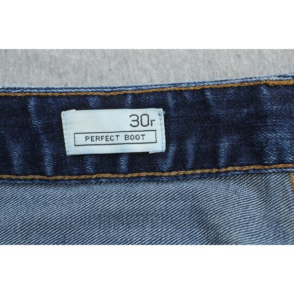 Gap Jeans Womens 30 Blue Denim Stretch Pockets Mid-Rise Perfect Bootcut Leg - Picture 3 of 7